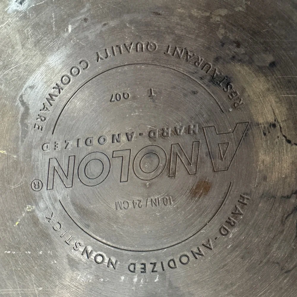 Anolon Hard-Anodized Nonstick 10 Inch Skillet 24cm Dual Handle Pan 007 T Gray